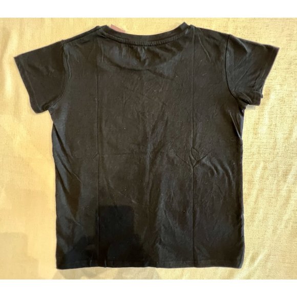 Pink Angel Black Crew Neck Short Sleeve T-Shirt 100% Cotton Youth Girl's 14 NWT - Picture 7 of 7